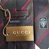 Gucci Cravatta Gucci nuova mai usata nera a righe 100% seta Made in Italy