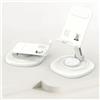 Supporto Telefono Scrivania Girevole - 9x9x14cm Pieghevole Acciaio al Carbonio S