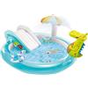 Intex 57165NP - Piscina Gonfiabile Play Center Alligatore con Spruzzino, Vinile, Multicolore, 201x170x84 cm