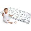 Medi Partners Lenzuola Lettino Neonato 70x140-100% Cotone Lenzuolo con Angoli Culla Coprimaterasso fitted Materassino Sheet Letto Bambino Lenzuolino (Zoo Di Menta)