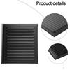 Metal Griglia bocchetta copertura sfiato alluminio quadrato nero 30x30 cm per parete s
