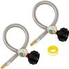 Adattatore Tubo Propano Camper Set 2 Pack Acciaio per Camper con 1 4 Maschi