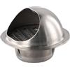 Round-Brushed Bull Naso Esterno Estrattore Muro Sfiato Presa 70-150mm Durevole