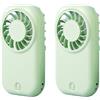 2pz Ventilatore Portatile 20,1x52,6x93,8mm Arancione Verde Nero Bianco Materiale