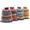 SumDirect 20 Sacchetti per Monete Gioielli in Cotone Egiziano Stile Etnico Lino 15x20CM