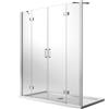 Idralite PORTA DOCCIA NICCHIA 210CM SALOON 2 ANTE BATTENTI VETRO CRISTALLO ANTICALCARE