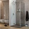 Idralite BOX DOCCIA 3 LATI IN PVC 90X70X90CM PROFILO BIANCO VETRO TRASPARENTE SCORREVOLE