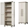 Kis Armadio alto Keter excellence cm 65X45X182 per interno esterno 4 ripiani Grigio/