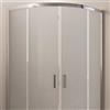 Idralite BOX DOCCIA ANGOLARE CABINA CRISTALLO VETRO SCORREVOLE 6MM CURVO SEMICIRCOLARE
