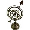 Fatto a mano Antica sfera nautica armillare in ottone 12" marittima con freccia globo Natale