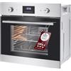 Bomann® Forno da incasso con grill, aria calda e calore superiore/inferiore, capacità utile del forno 56 l, forno con 50 °C - 250 °C e controllo touch | forno con 9 funzioni di forno | EBO 7909 IX