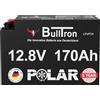 BullTron Batteria Polar LiFePO4 da 12,8 V, 170 Ah, con Smart BMS, corrente continua da 200 A, app Bluetooth/WiFi