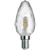 DEBFLEX Lampadina Led | Lampadina a basso consumo | Lampadina a portalampada | Lampadina a fiamma | Equivalente lampadina alogena | Lampadina C37 Cristallo Smd Vetro Trasparente E14 3,5 W 4000 K 300