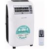 SereneLife Climatizzatore mobile 4 in 1: refrigeratore d'aria, ventilatore, deumidificatore + riscaldamento - Climatizzatore portatile con tubo di scarico, telecomando & kit per stanze fino a 42 mq