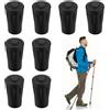 XUIIOSOOKP Bastoncini da Trekking in Gomma, Tappi Punta Gommini da Nordic Walking, Nero-8pz