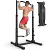 JOROTO Pieghevole Power Tower Dip Station, Regolabile in Altezza, Sbarra per Tra