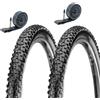 ECOVELO 2 COPERTONI KENDA 27.5 X 2.10 (52-584) + 2 CAMERE PNEUMATICI TASSELLATI MTB BICI