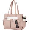 Miss Lulu Borsa Tote Donna, Borsa a Mano e a Spalla con 10 Tasche Organizzate, Scomparto Laptop 15,6, Leggera e Resistente, Impermeabile, Multiuso per Lavoro, Scuola e Viaggi