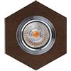 Homemania HOMBR_0083 Lampada a Soffitto Down, Legno Scuro, 1 x 9.5 x 11 cm