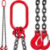 VEVOR Scala a catena 10 mm 1,5 m doppia gamba con ganci di tenuta in acciaio, capacità 4 T, catena a doppia gamba, grado 80 per sollevamento fabbriche, cantieri, miniere, porti, edificio
