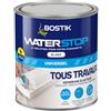 Bostik Waterstop membrana impermeabilizzante - Guarnizione, Colla, Ribocca - Riparazione di perdite, infiltrazioni, crepe, tutti i materiali, diretto senza primaria, MS polimero, bianco - vaso 1 kg