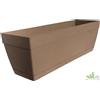 4 PZ VASO RETTANGOLARE CASSETTA PLASTICA TORTORA CM.30X12X12 CON RISERVA BALCONE