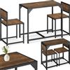 tectake Salottino Milton, Sedie con cappucci in plastic Industriale Scuro