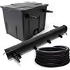 Wiltec Set SunSun per laghetti filtro biologico 12000l chiarificatore UVC 72W