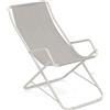 EMU Bahama Sdraio Pieghevole Colore Bianco 23 Telo in Textilene Colore Jersey-Gh