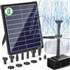 Biling Pompa solare per fontane da 6 W, 3000 mAh, pompa solare per laghetto, 6W