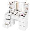 Devoko Toeletta da Trucco con 7 Cassetti, Postazione Trucco con Specchio a LED,