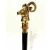 Antico Bastone da passeggio vintage in ottone con manico di capra | Regalo di design...