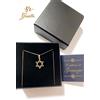 Oro 18kt Collana Veneziana in ORO GIALLO 60cm Con Stella David ORO 18 KT 750% List. 515€