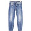 TAKESHY KUROSAWA Jeans Uomo W30 Slim Blu In Cotone Denim Lavato