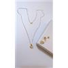 Oro 18kt Set Collana 45cm e Orecchini Punto Luce Farfalle in Oro 18KT 750% List. 575€