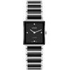 Rado Orologio Rado Integral Diamonds R27059162 Watch Ceramica Nera Donna Rettangolare