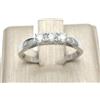 Anello trilogy in oro bianco 18 ct (750) e diamanti ct 0,30 F SI made in Italy