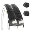 ECOVELO' 2 COPERTONI 16 X 1.75 (47-305) + CAMERE D'ARIA PNEUMATICI BIANCO NERI P