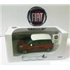 Mondo Fiat 500 L Modellino Mondo Die Cast Metal Auto Car 1/43 Rossa e Bianca Red White