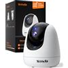 Tenda CP3 Pro Telecamera Wi-Fi Interno, 360° 2K Videocamera di Sorveglianza, Web