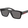 Prada Linea Rossa 04ZS 56 DG002G Occhiali Sole Nero Gommato/Grigio Polarizzato