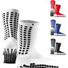 LUX Sports LUX Antiscivolo Calze Calcio, Calzini antiscivolo per calcio Taglia unica Bianco