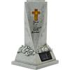 Elegante Vaso Tomba Croce con Angelo Contenitore Fiori per Ambientazione Cimiter