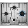 Electrolux RGG6243LOX Nero, Acciaio inox Da incasso 60 cm Gas 4 Fornello(i)