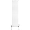 MONSTERSHOP Radiatore Verticale Ovale 1600x360mm Bianco con Valvole TRV