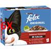 FELIX 6 X Felix Original 10 Buste Da 85 Gr. In Salsa 2 Coniglio E Pollame, 2 Pollo E