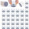 VABNEER 16 Pezzi Tappi Sedie Silicone, 16-18mm con Feltrini, Rotondo Trasparente