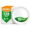 Oasissn piatti di carta biodegradabili, compostabili, ecologici, monouso, 25 cm, 128 ...