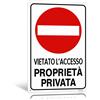 Goodvia Cartello Proprietà Privata Alluminio Divieto di Accesso 20x30cm (A4) Vietato l A
