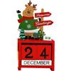 Per Natale Avvento Conto alla Rovescia Calendario Decorazione Scrivania con Cubi